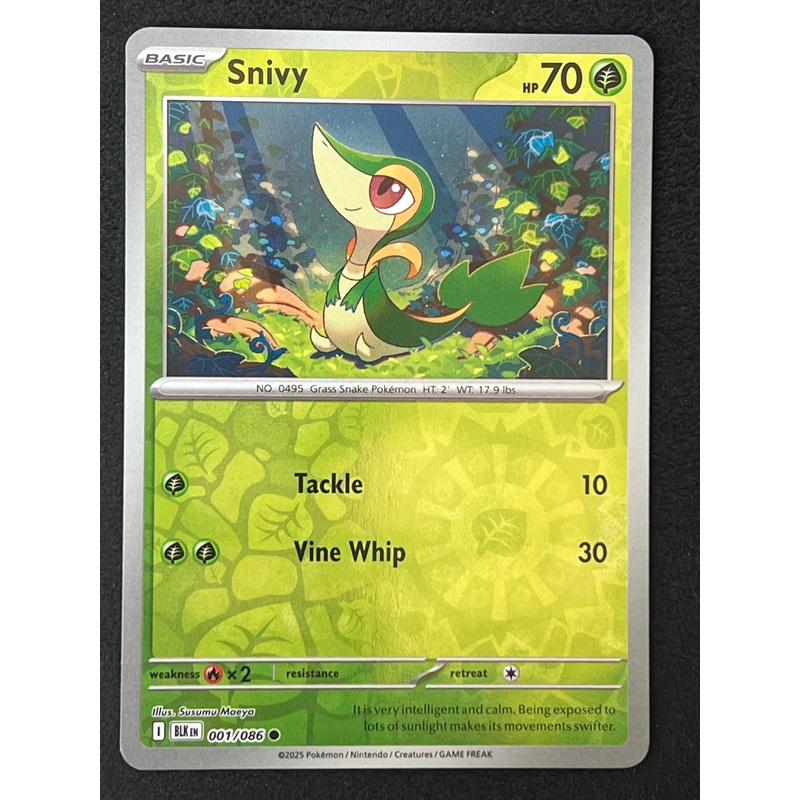 001/086 Snivy – Pokmon Black Bolt Common Reverse