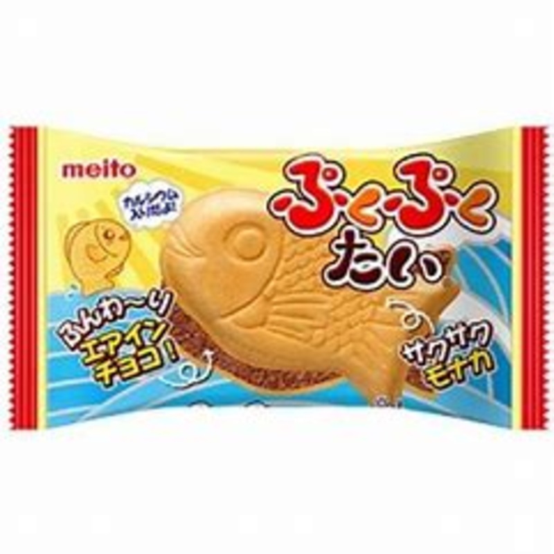 Meito Peko Puku Taiyaki Fish Aerated Chocolate Pouch Single