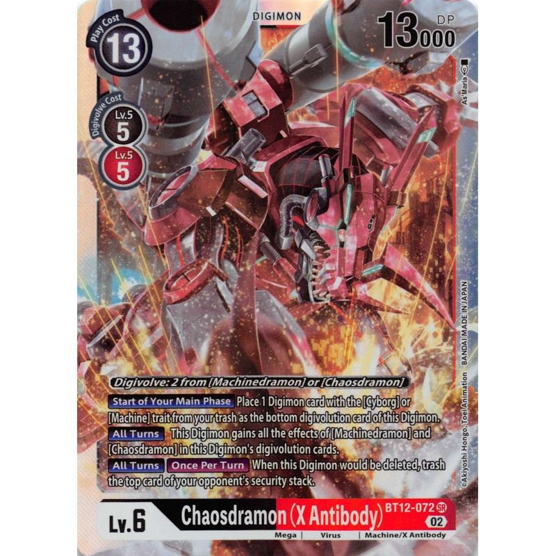 Chaosdramon (X Antibody) [BT12-072] [Across Time] Foil