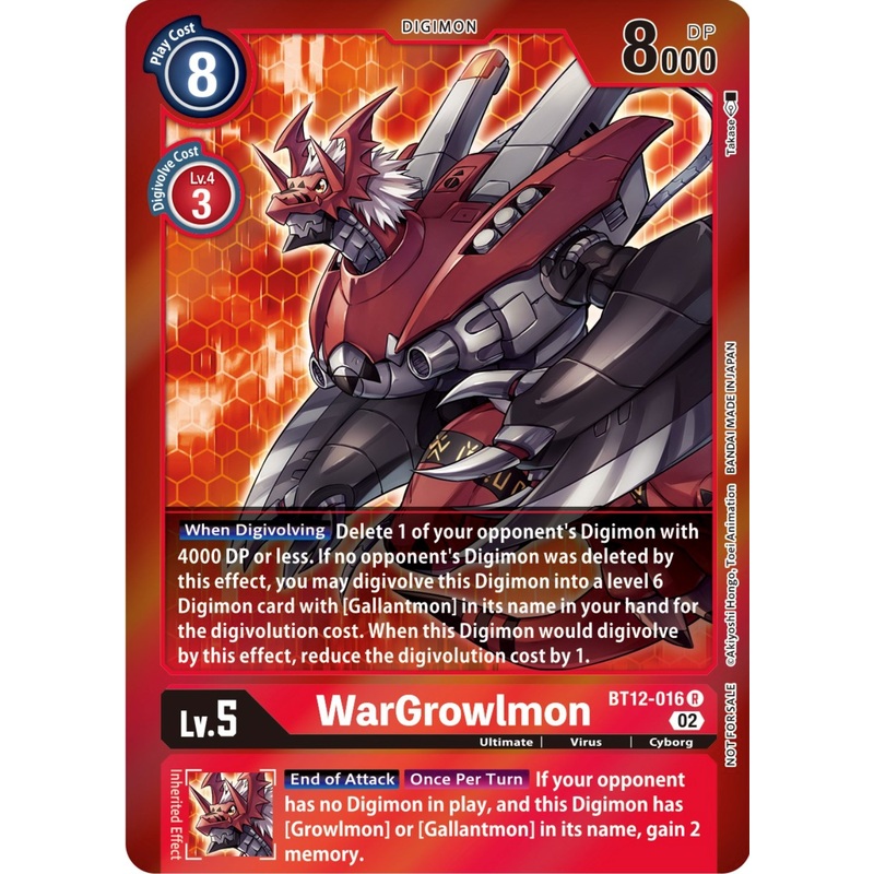 WarGrowlmon (Tamer Party -Special-) [BT12-016] [Across Time] Foil