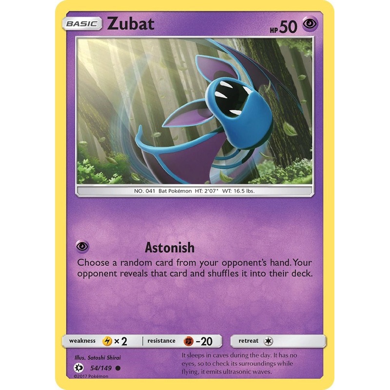 Zubat [54/149] [Sun & Moon Base Set] Reverse Holofoil Near Mint