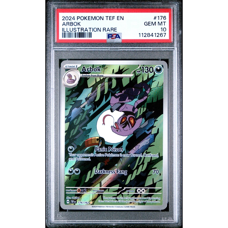 ARBOK | 2024 POKEMON TEF EN-TEMPORAL FORCES 176 | ILLUSTRATION RARE | PSA GEM MT 10