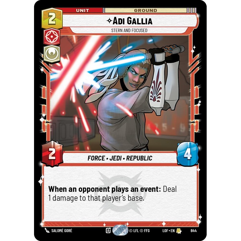 Adi Gallia – Stern and Focused (644) (Foil) (644) [Legends of the Force]