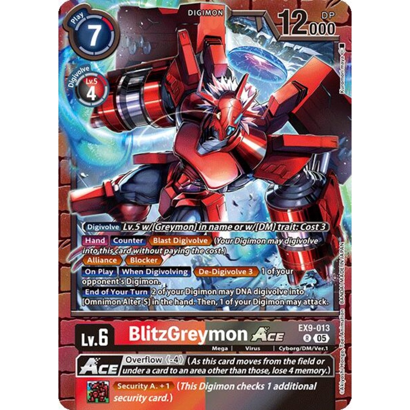 BlitzGreymon ACE [EX9-013 R] [Versus Monsters] Foil Near Mint