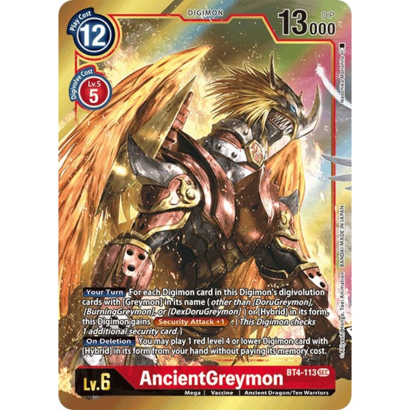 AncientGreymon (Alternate Art) [BT4-113] [Great Legend] Foil