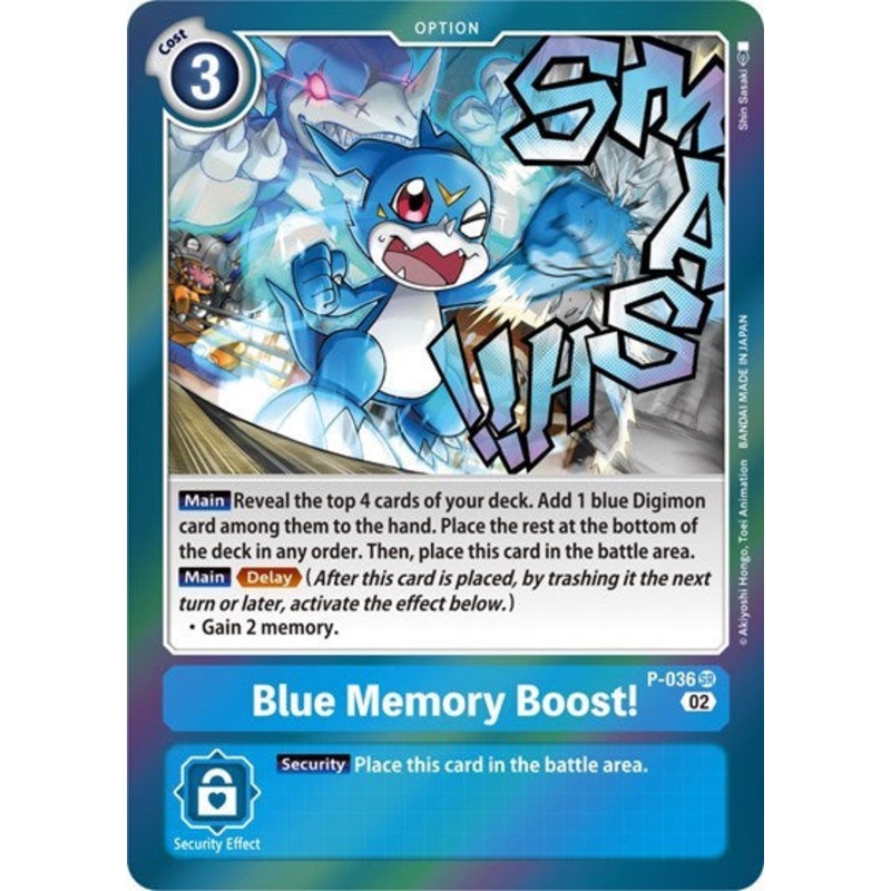 Blue Memory Boost! (Resurgence Booster Reprint) [P-036] [Resurgence Booster] Foil