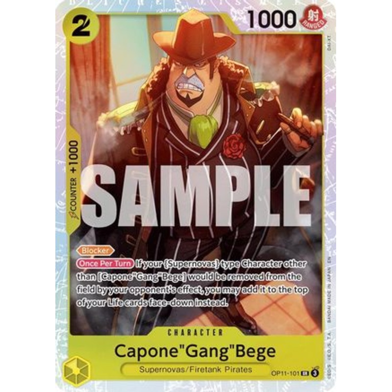 Capone”Gang”Bege (101) (OP11-101) – [A Fist of Divine Speed] Foil Near Mint