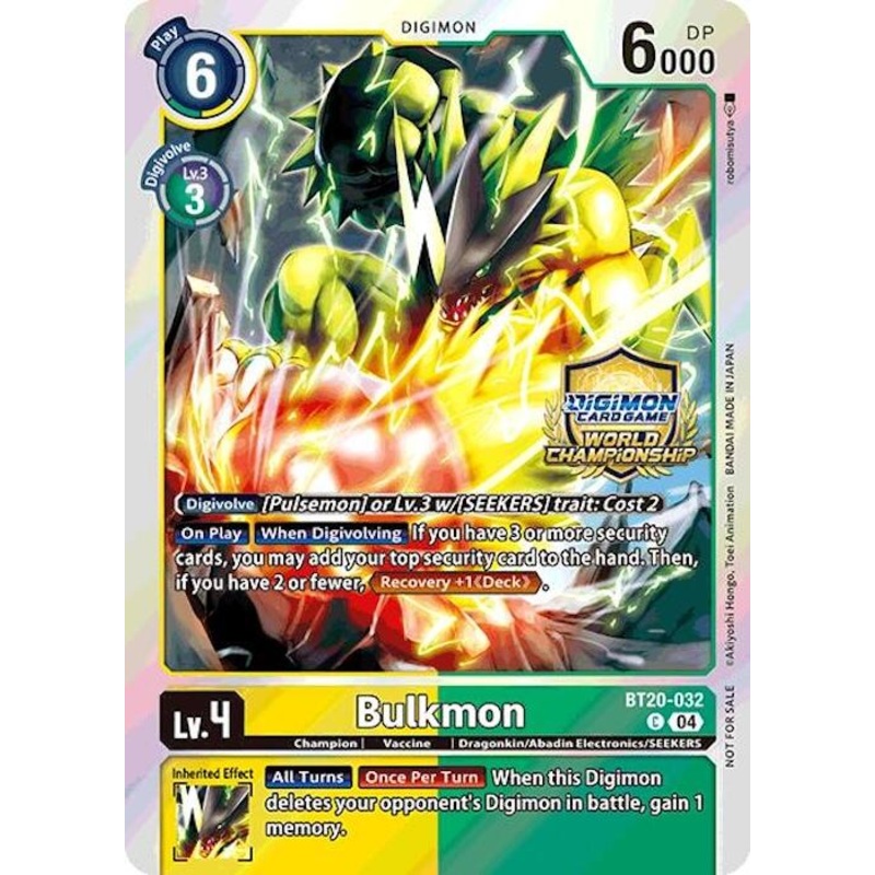 Bulkmon [BT20-032] (Regionals 25-26 Champion Card Set Season 1) [Release Special Booster Ver.2.5 Promos]