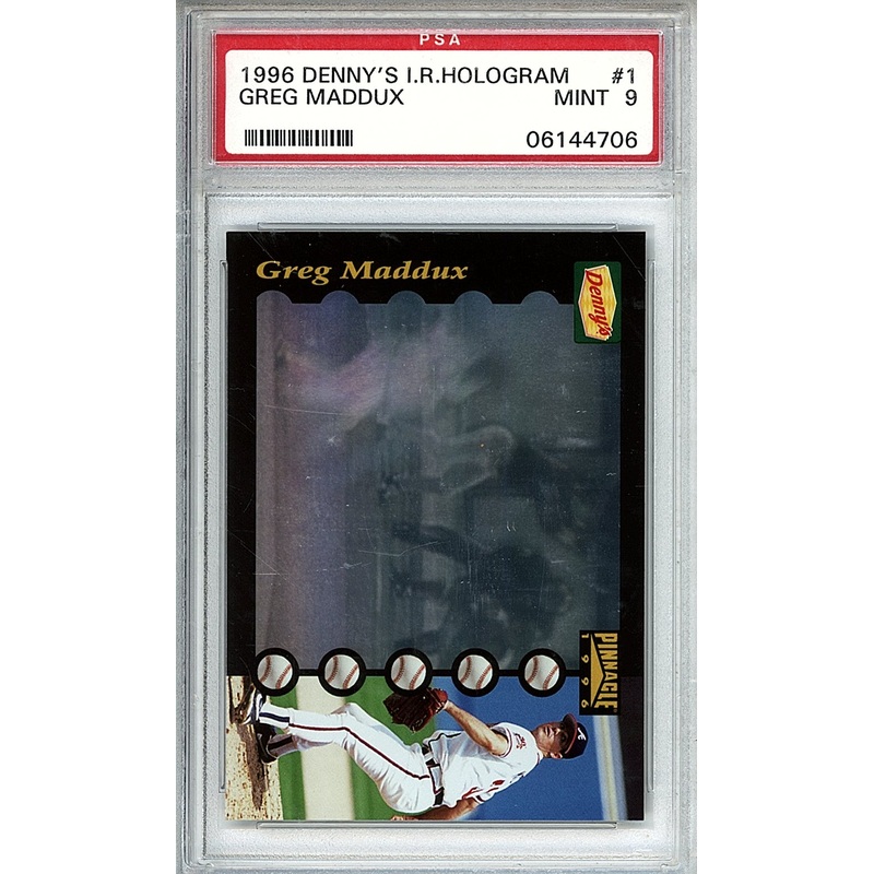 1996 DENNY’S INSTANT REPLAY HOLOGRAMS #1 GREG MADDUX INSTANT REPLAY HOLOGRAMS PSA 9
