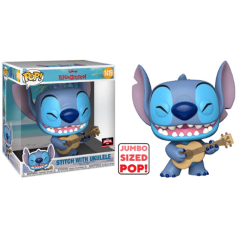 Funko POP Jumbo: Lilo & Stitch – Stitch With Ukulele #1419