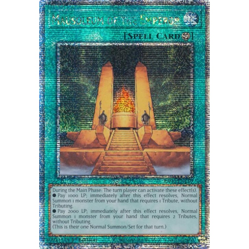 Mausoleum of the Emperor (1st Edition) (Quarter Century Secret Rare) – Quarter Century Bonanza – RA03-EN16