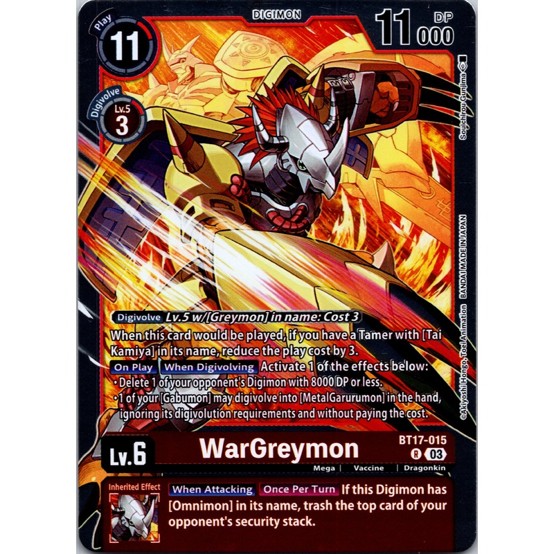 WarGreymon [BT17-015-R] [Secret Crisis] Foil