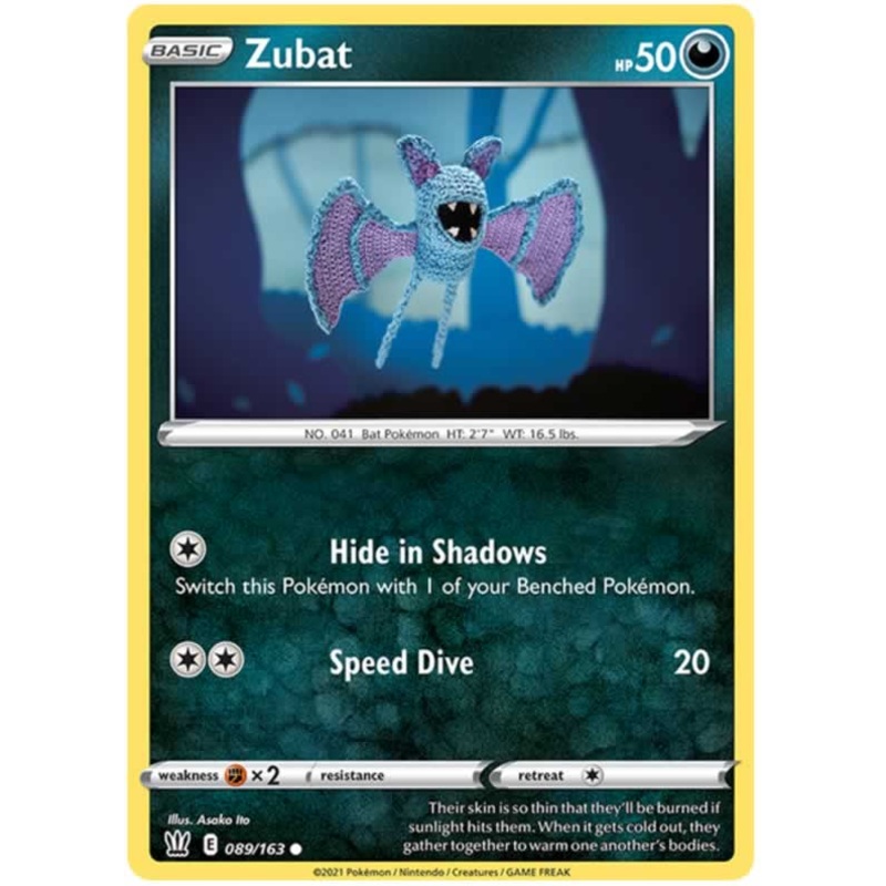 Zubat 089/163 Common Pokemon Card (Battle Styles)
