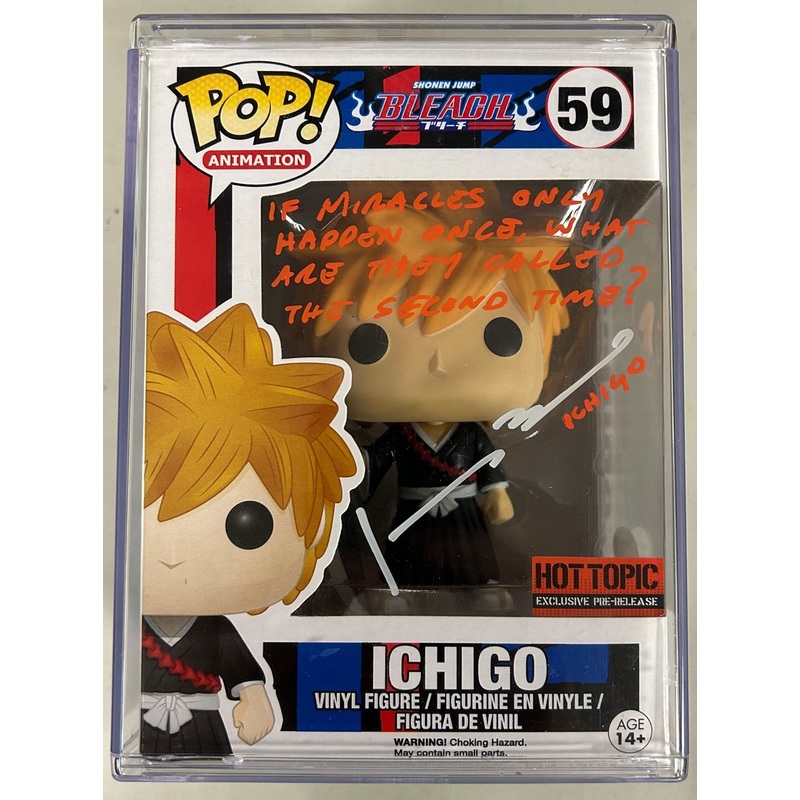 AUTOGRAPHED by Johnny Yong Bosch – Funko Pop! Animation: Bleach – Ichigo (Hot Topic Pre-Release Exclusive) (JSA Cert) #59