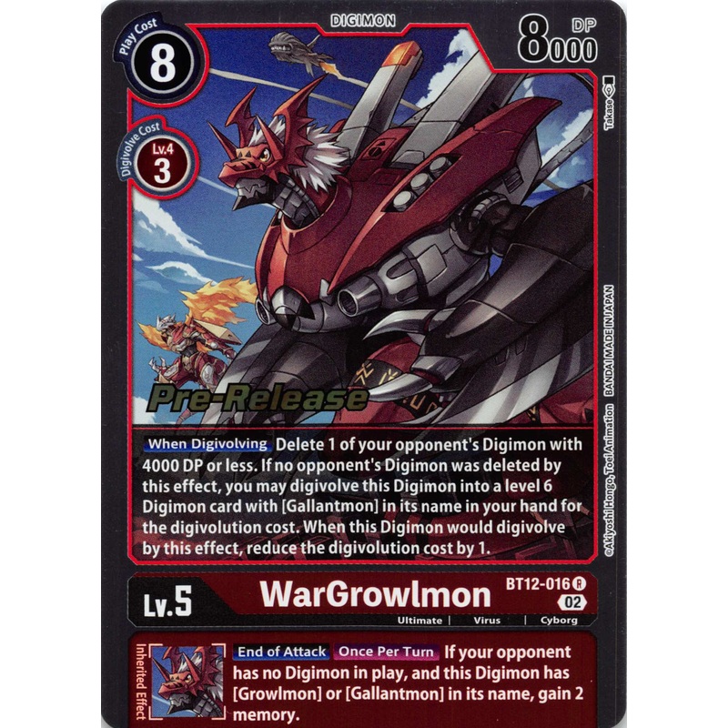 WarGrowlmon [BT12-016] [Across Time Pre-Release Cards] Foil