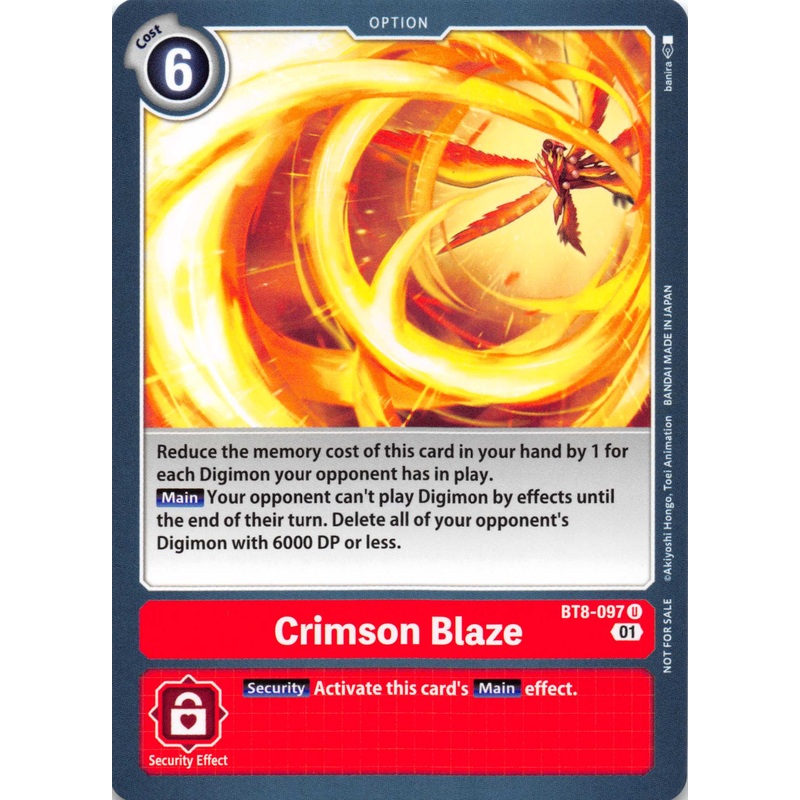 Crimson Blaze [BT8-097] [Revision Pack Cards] Normal