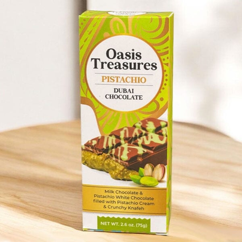 Oasis Treasures Dubai Chocolate Bar Pistachio – 70g (SNG24)