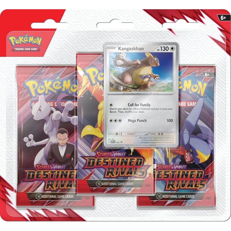 Scarlet & Violet: Destined Rivals – 3 Pack Blister (Kangaskhan)
