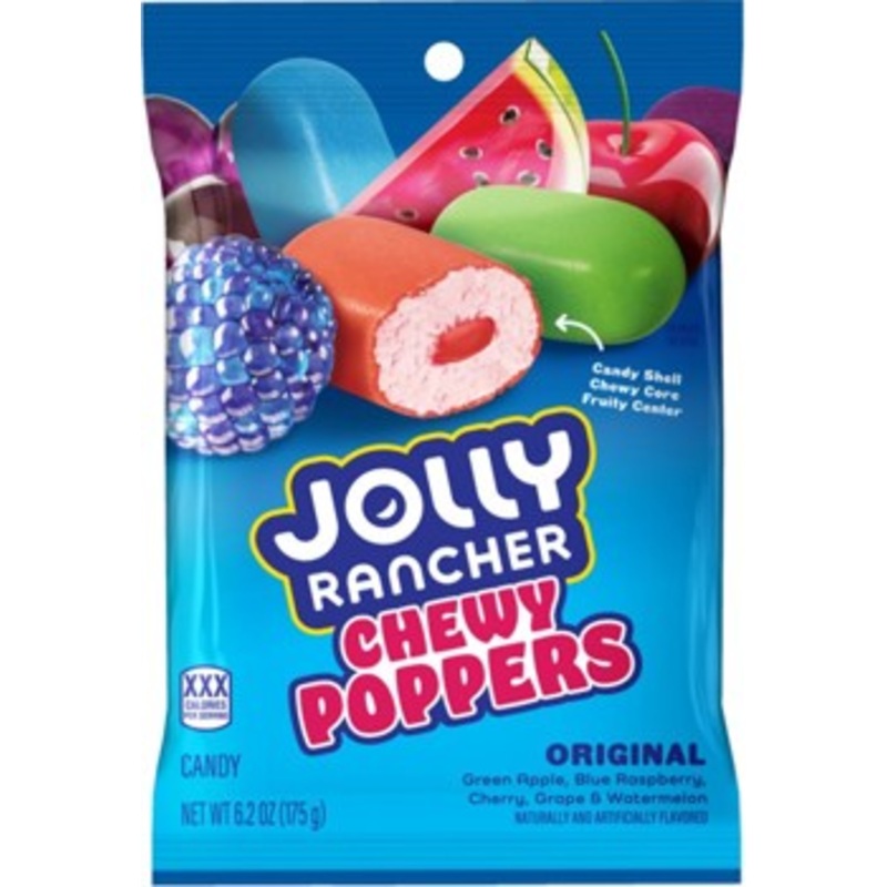 Jolly Rancher Chewy Poppers 6.2oz Peg Bag (SNG12)
