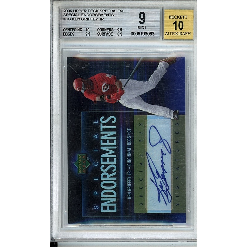 2006 Upper Deck Special F/X Special Endorsements Ken Griffey Jr. EXCH BGS 9