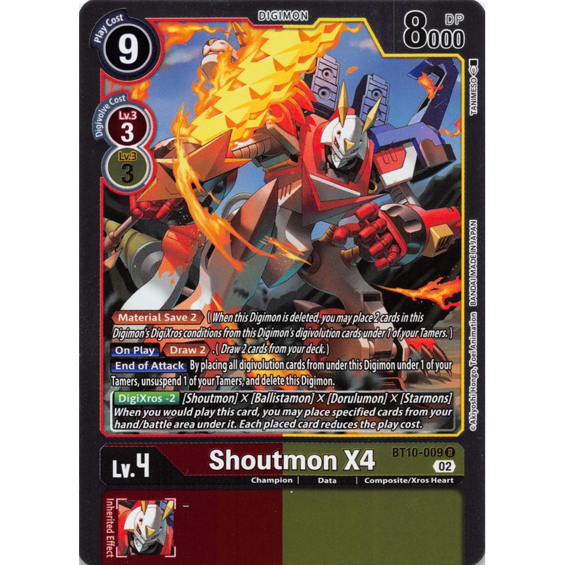 Shoutmon X4 [BT10-009] [Xros Encounter] Foil