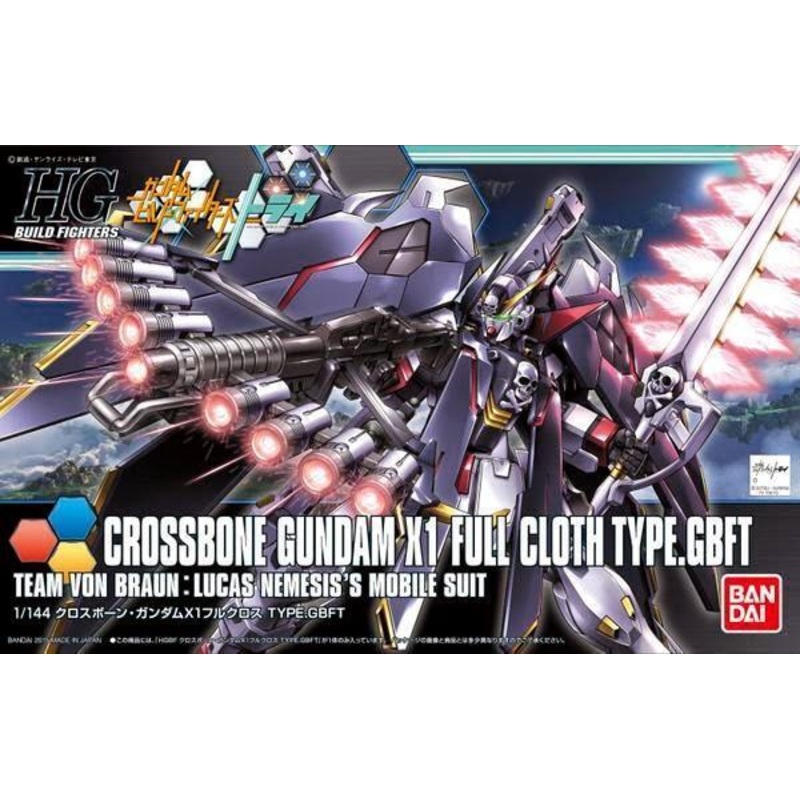 #35 Crossbone Gundam X-1 Full Cloth (Ver. GBF) “Gundam Build Fighters Try” Bandai Hobby HGBF