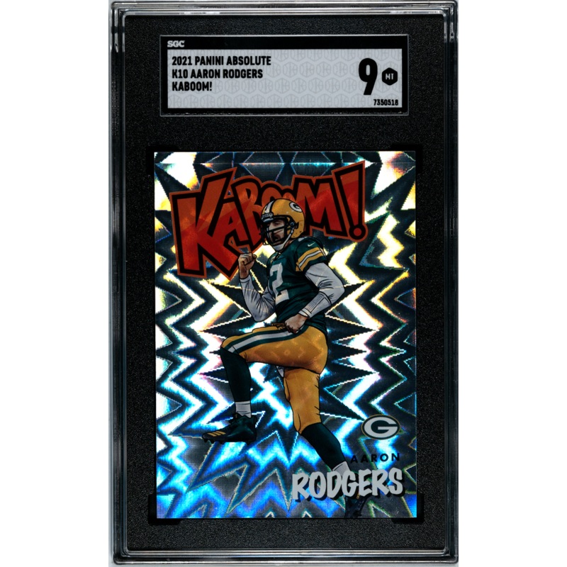 AARON RODGERS #K10 2021 PANINI ABSOLUTE KABOOM! SGC 9 MT
