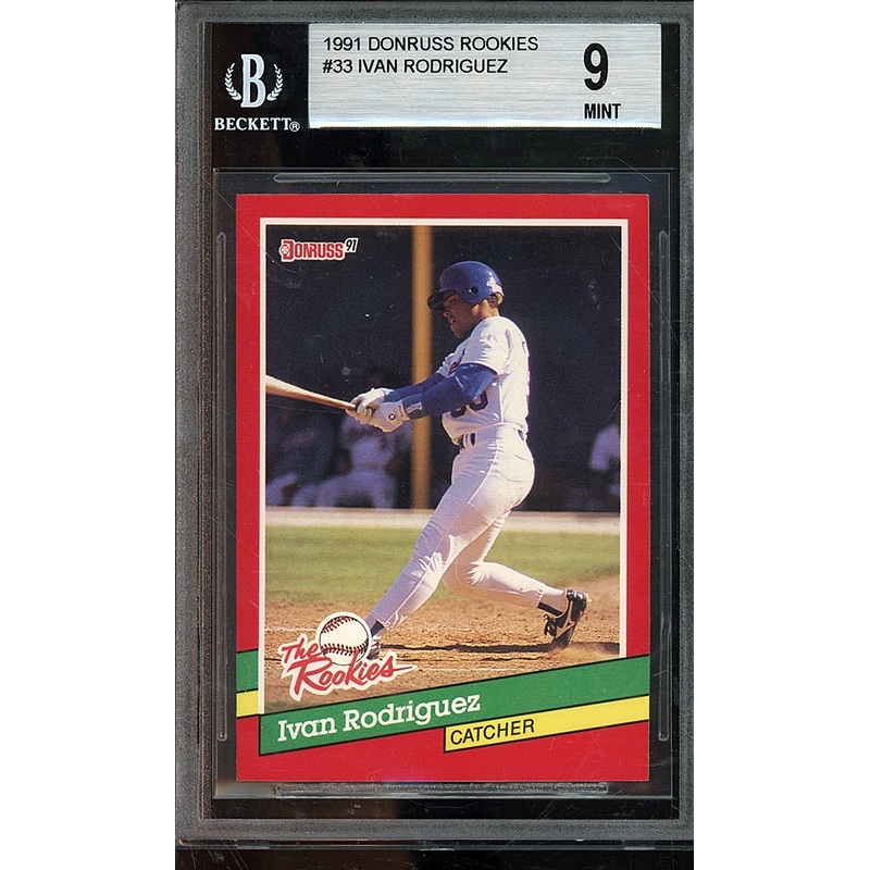 1991 Donruss Rookies Ivan Rodriguez BGS 9