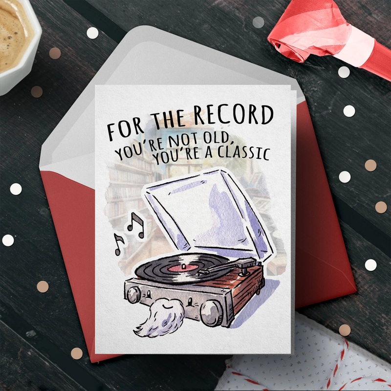 “For the Record” Funny Father’s Day Card