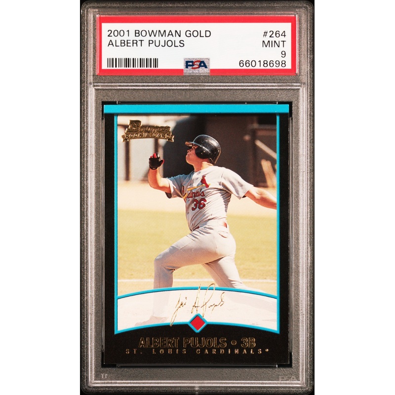 ALBERT PUJOLS | 2001 BOWMAN GOLD 264 | PSA MINT 9