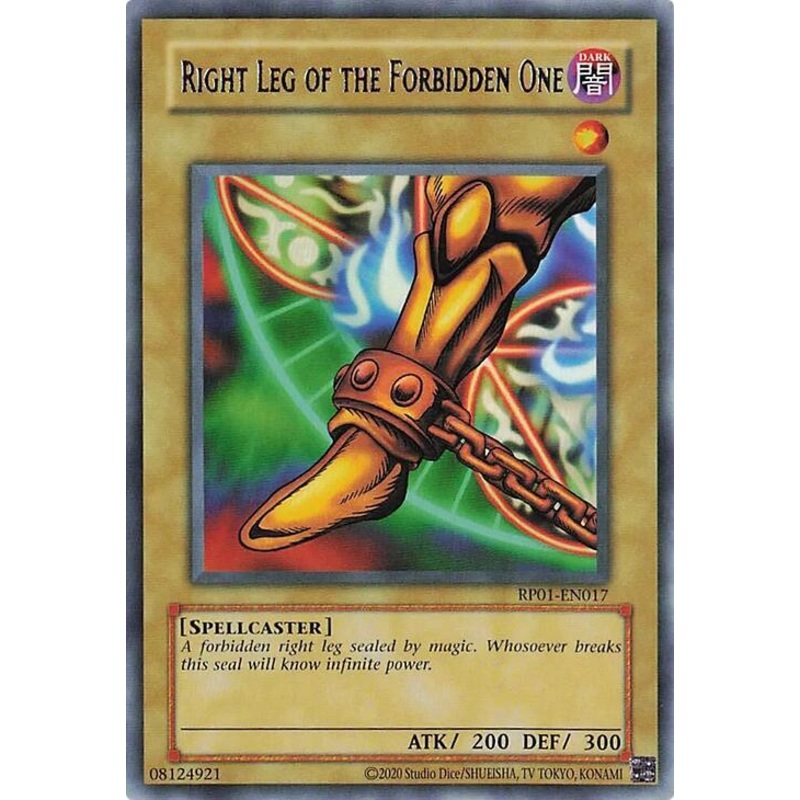 Right Leg of the Forbidden One  – (Unlimited) (Rare) Retro Pack (2020 Date Reprint) – RP01-EN017