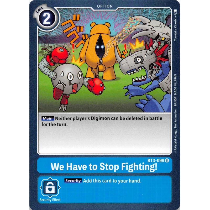 We Have to Stop Fighting! [BT3-099] [Release Special Booster] Normal