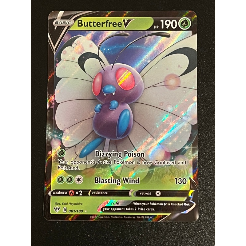 001/189 Butterfree V – Pokmon Darkness Ablaze Ultra Rare