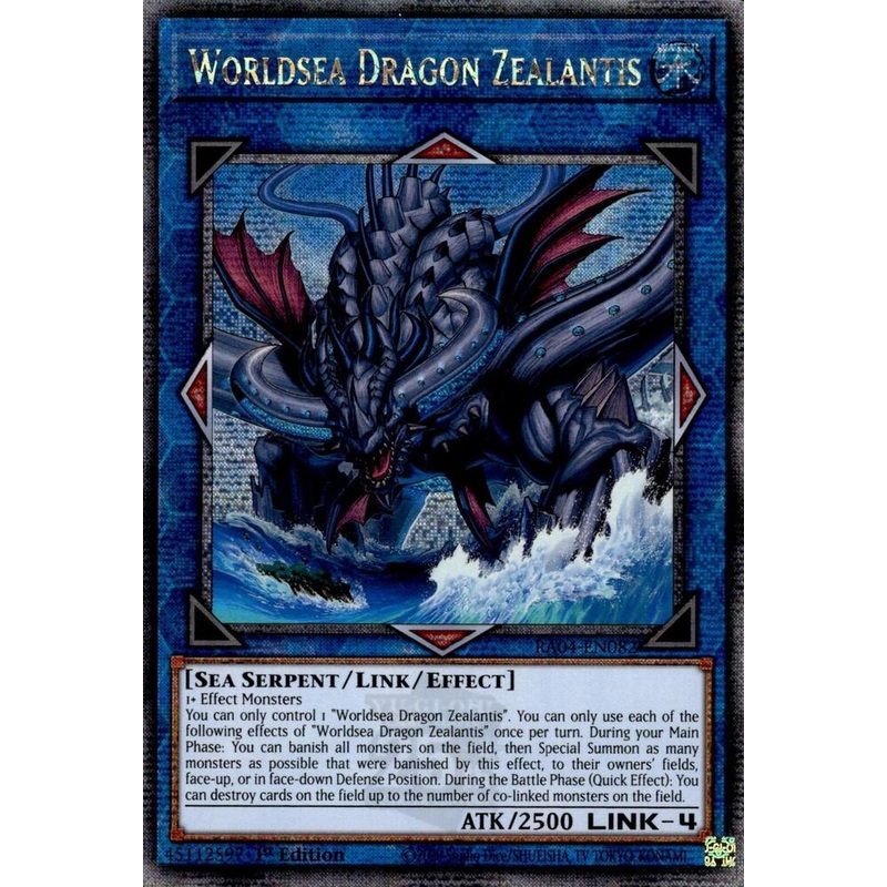 Worldsea Dragon Zealantis (1st Edition) (Quarter Century Secret Rare) – RA04-EN082