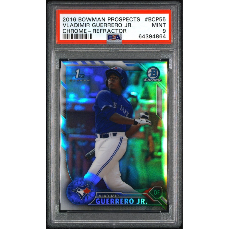 VLADIMIR GUERRERO JR. | 2016 BOWMAN PROSPECTS BCP55 | CHROME-REFRACTOR | PSA MINT 9