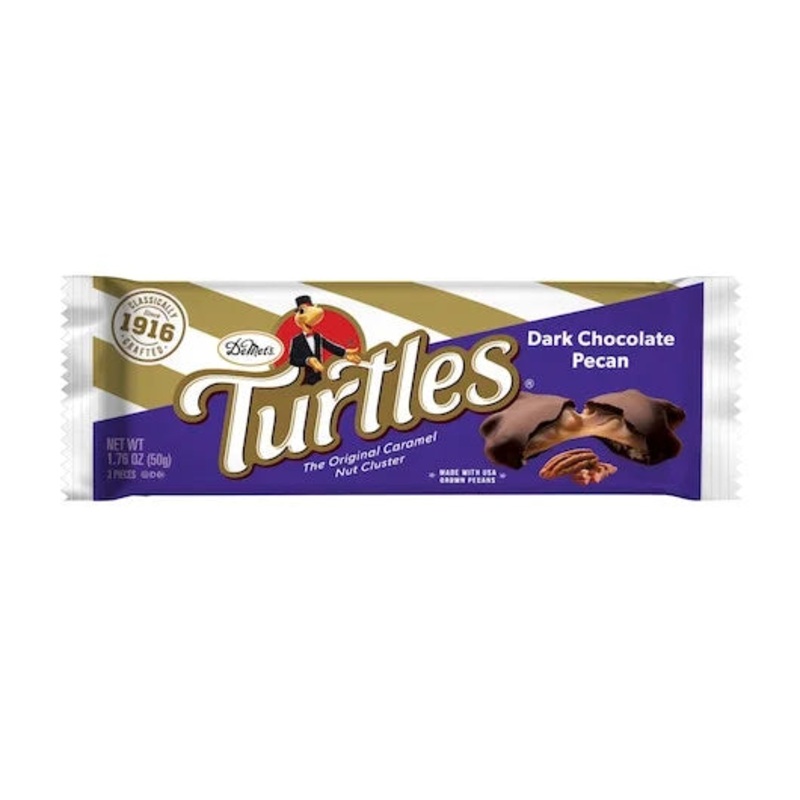 DeMet’s Turtles Dark Chocolate Pecan 3pc 1.76oz Pouch Single