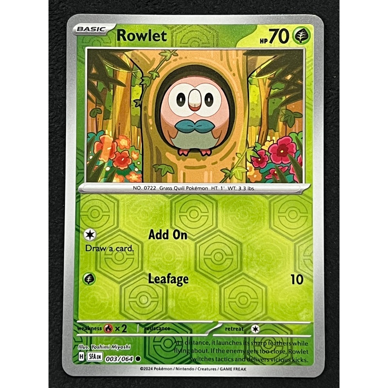 003/064 Rowlet – Pokmon Shrouded Fable Common Reverse