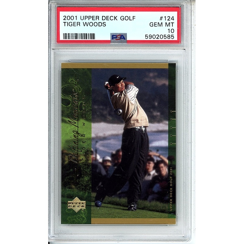 2001 UPPER DECK GOLF TIGER WOODS #124 PSA GEM MT 10