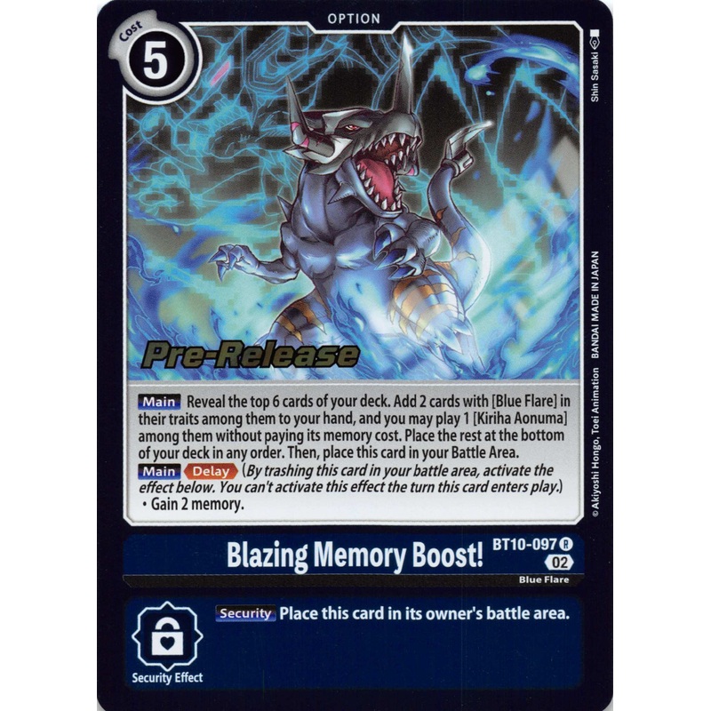 Blazing Memory Boost! [BT10-097] [Xros Encounter Pre-Release Cards] Foil