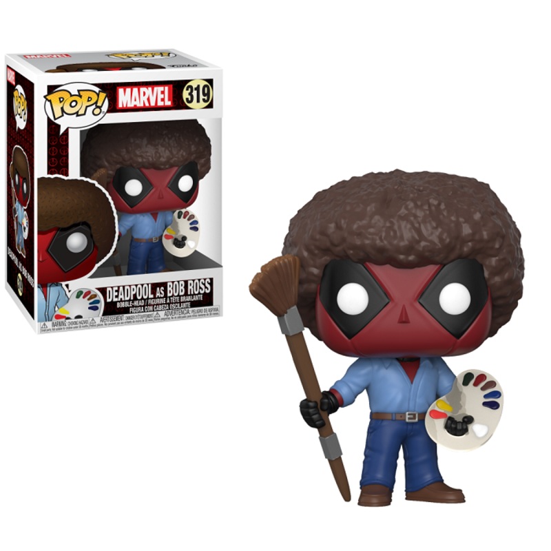 (DAMAGED BOX) Funko Pop! Marvel – Deadpool as Bob Ross #319