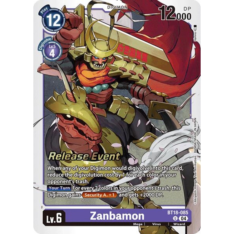 Zanbamon [BT18-085 U] [Release Special Booster 2.0 Celebration Event Cards] Foil Near Mint