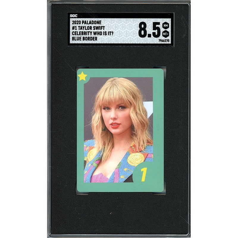 2020 PALADONE TAYLOR SWIFT #1 CELEBRITY WHO IS IT? BLUE BORDER SGC 8.5