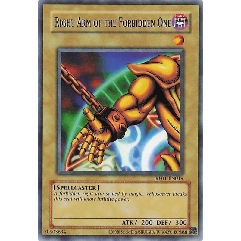 Right Arm of the Forbidden One – (Unlimited) (Ultra Rare)  Legend of Blue Eyes White Dragon (25th Anniversary Edition) – LOB-EN122