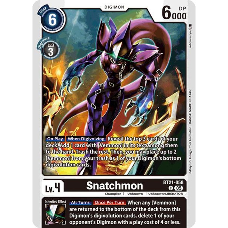 Snatchmon [BT21-058 C] [World Convergence] Near Mint
