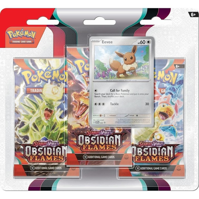 Scarlet & Violet: Obsidian Flames – 3-Pack Blisters (Eevee)