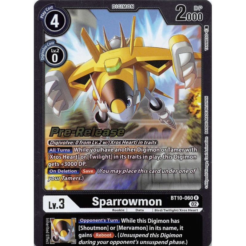 Sparrowmon [BT10-060] [Xros Encounter Pre-Release Cards] Foil