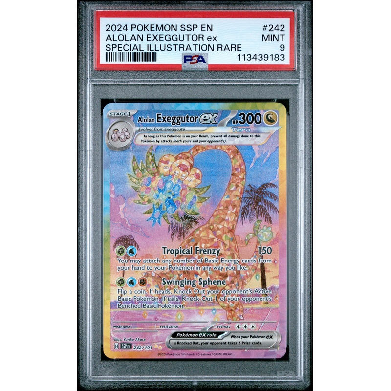 ALOLAN EXEGGUTOR ex | 2024 POKEMON SSP EN-SURGING SPARKS 242 | SPECIAL ILLUSTRATION RARE | PSA MINT 9
