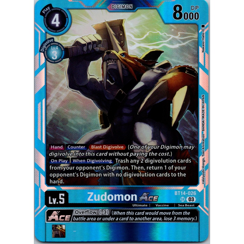 Zudomon Ace [BT14-026] [Blast Ace] Foil