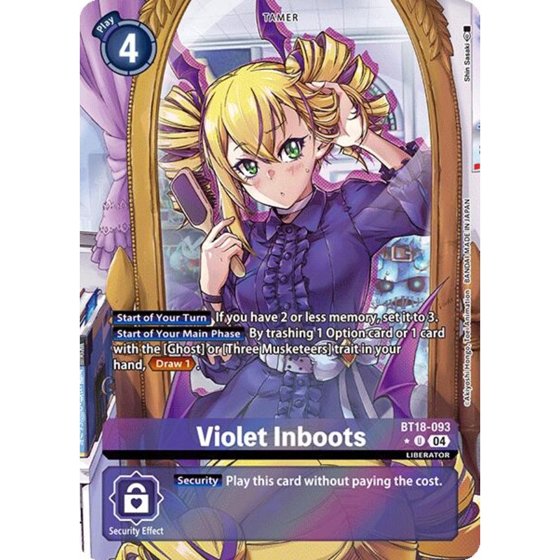 Violet Inboots (Alternate Art) [BT18-093-U] [Release Special Booster 2.0] Foil