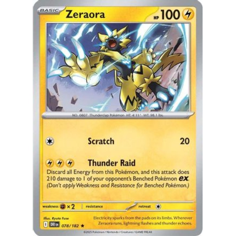 Zeraora  – (078) Reverse Holofoil [SV10 Destined Rivals] Near Mint